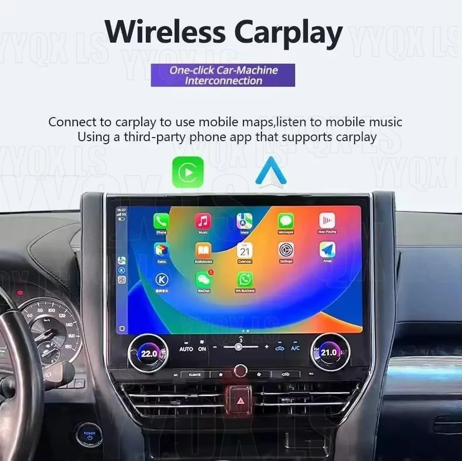 

16,8-дюймовый автомобильный радиоприемник для Toyota Alphard 2015-2020, мультимедийный видеоплеер, стереосистема, GPS-навигация, CarPlay, головное устройство