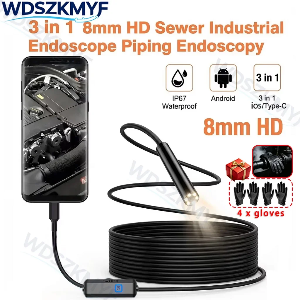 nova-camera-endoscopica-hd-2026-com-lente-de-8mm-tipo-c-micro-para-smartphones-ios-e-android-a-prova-d'Agua-ip67-para-inspecao-de-tubulacoes-borescopio-automotivo-e-uso-movel