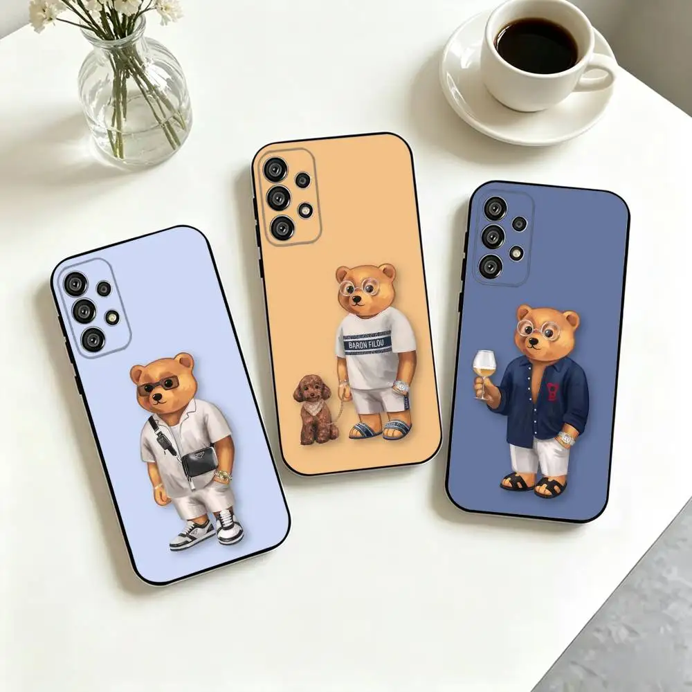 Cool Baron Filou Bear-R  Phone Case For Samsung S25,S24,S21,S22,S23,S30,Ultra,S20,Plus,Fe,Soft Silicone Black Cover Gift