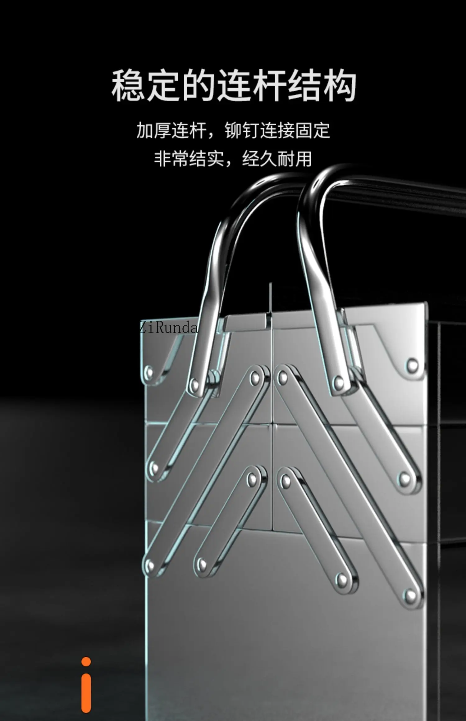 กล่องเครื่องมือกล่องเก็บสแตนเลสหลายชั้นฮาร์ดแวร์ในครัวเรือนกล่องเหล็กพร้อมล็อคกล่องเครื่องมือรถพับ