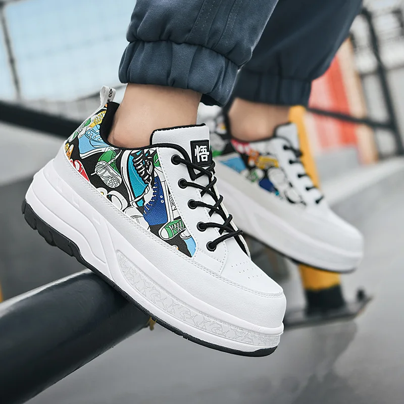 

Roller Skates Shoes Kids Boys Girls 2024 New Adult 4 Wheel Outdoor Sliding Sport Game Footwear Gift Boots Deformed Sneakers