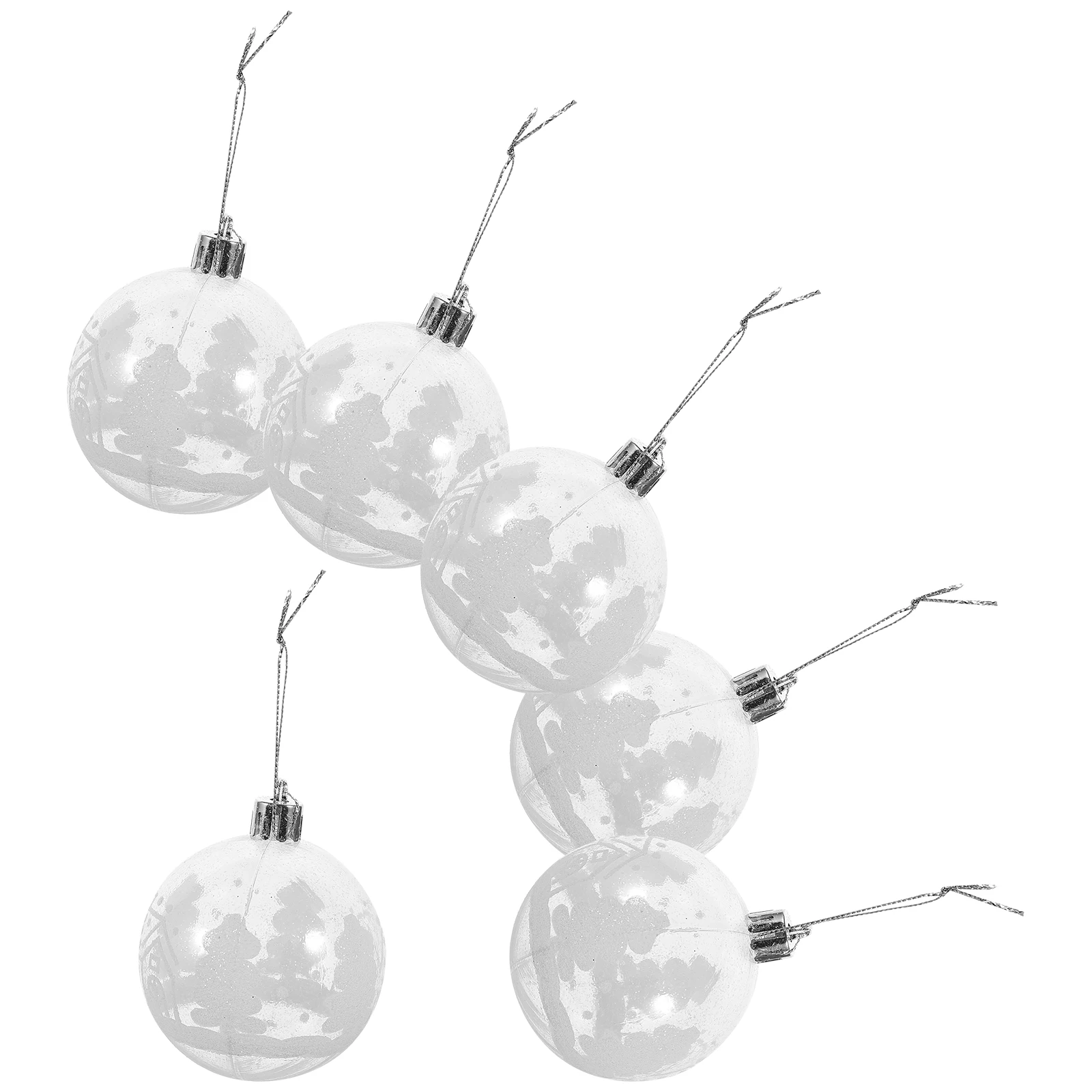 

6 Pcs Transparent Christmas Balls naments Tree Christmas Decoration For The Tree Decorations Painted Holiday Wedding Party Xmas