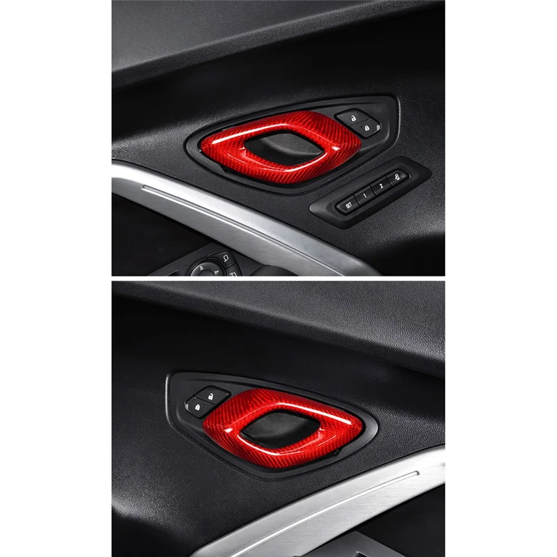

Carbon Fiber Sticker Car Inner Handle Cover Replacement Parts Accessories For Camaro 2016-2023(Black)