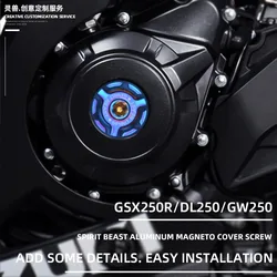 Motorcycle Engine Screw Cover Hole Left Side Engine Magneto Cover Crankcase Screw Cap for Suzuki GSX 250R GW DL 250 Gixxer 155