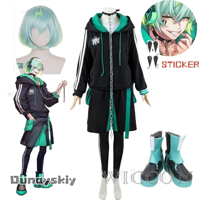 Anime Game Paradox Live Mikoshiba Kenta Cosplay Costume Wig Hip-hop Style Sportswear Pullover Hoodie Man Woman Carnival Suit