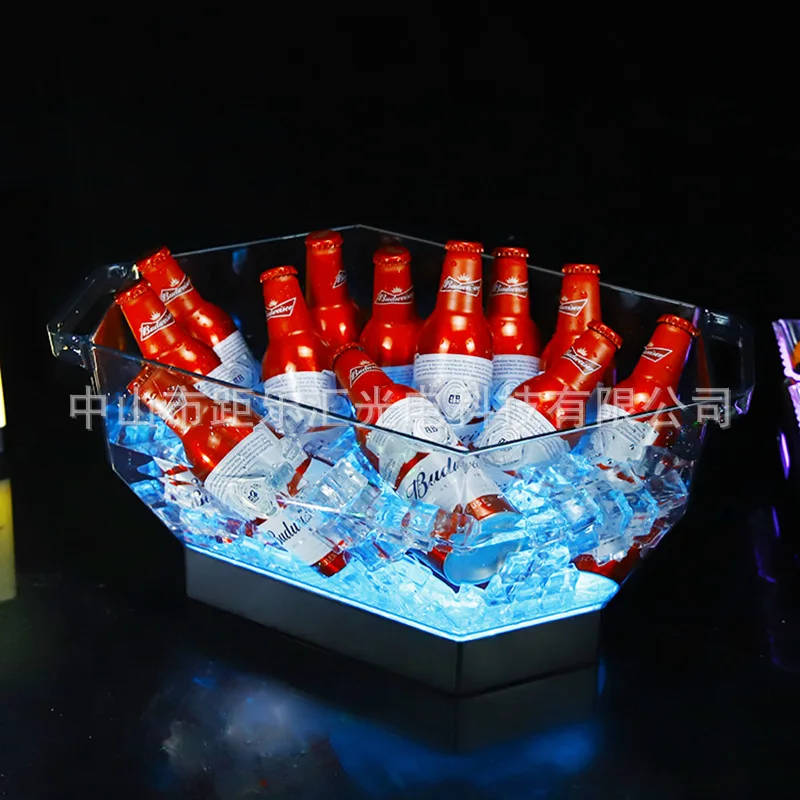 

Светящееся ведро для льда, светодиодный акриловый каркас для шампанского специальной формы, ледяное пиво KTV
