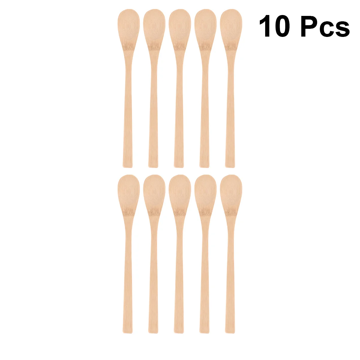 

10 Pcs Bamboo and Wood Spoon Tea Scoop Teaspoons Long Handle Teaware Accessories