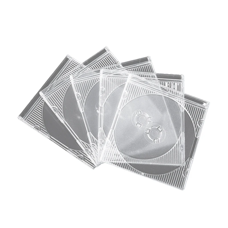 5/10pcs Household Standard Single Disc Storage Boxes DVD Case CD Case Empty Clear Plastic CD Case Disc CD Box