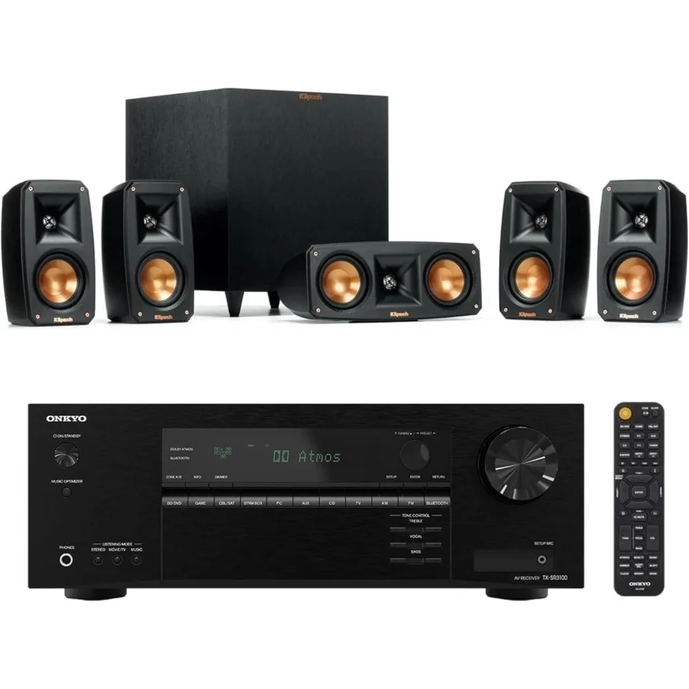 Reference Theater Pack 5.1-Channel Speaker System + Onkyo TX-SR3100 80W 5.2-Channel AV Receiver