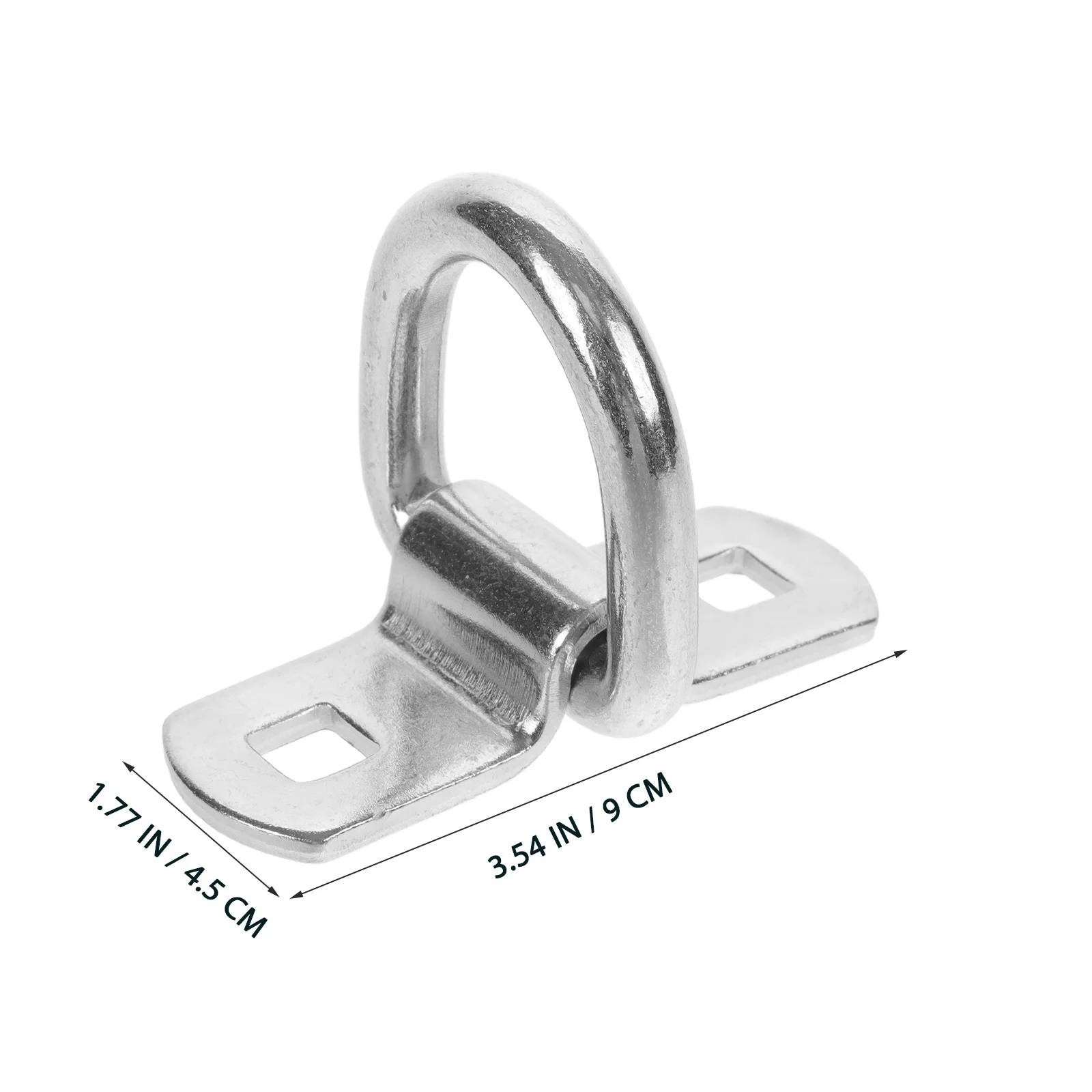 

Heavy Duty Towing Hook Trailer Hitch Ring Rear Bumper Carbon Steel Racing Silver Anti Rust Zinc Plated D Shaped Loop Car