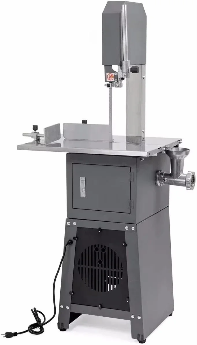 Electric bone cutter, professional butcher meat cutter with saw grinder with sausage filling machine