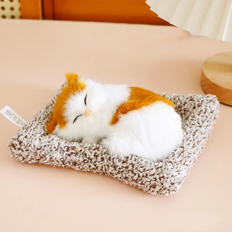 Small bamboo charcoal cat, activated carbon car ornament, plush toy, cute desktop decoration