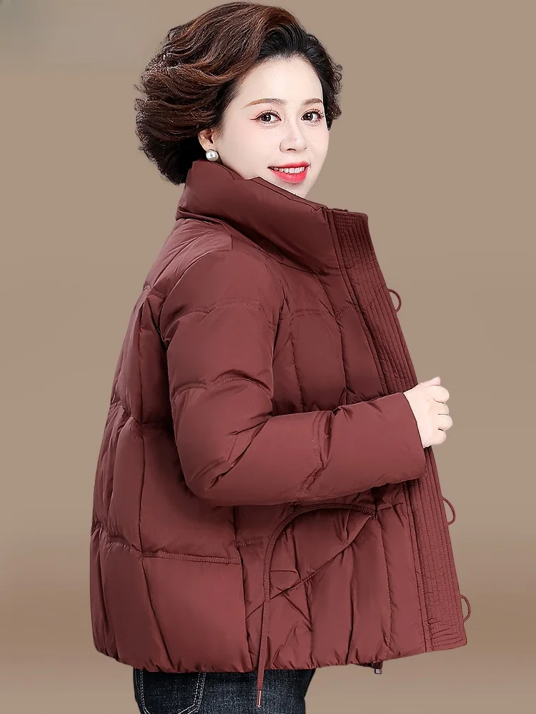 

Зимняя модная утепленная белая пуховая куртка для невысоких женщин, теплое хлопковое пальто в корейском стиле, свободный крой, кардиган