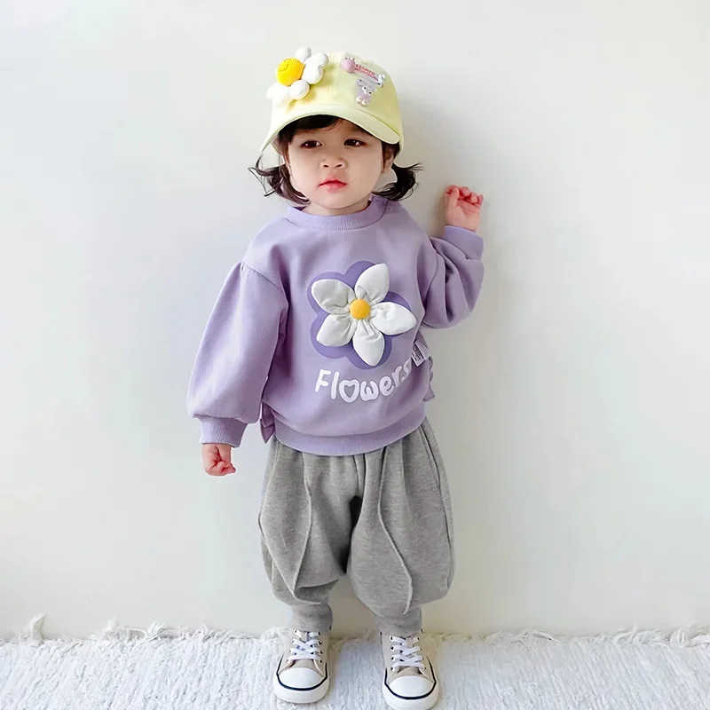 Sweatshirts Girls Hoodies Cotton Tops Overcoat Outwear 2025 Flowers Winter Autumn Kids School Christmas Gift Children's Clothing