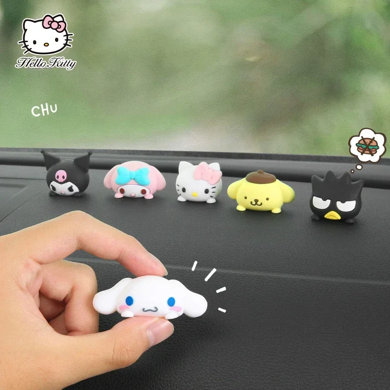 

Anime Sanrio Kuromi New Car Ornaments Mymelody Cinnamoroll Pompompurin Kawaii Center Console Accessories Decoration Cartoon Cute