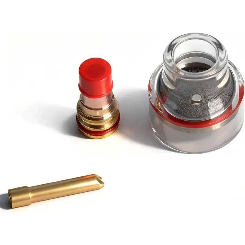 ABXD Gas Lens For Welding Torch Kit- Glass Cup Welding Torch Accessory For WP 17 18 26, Includes Collets Body& Silicone Ring(32M view 4