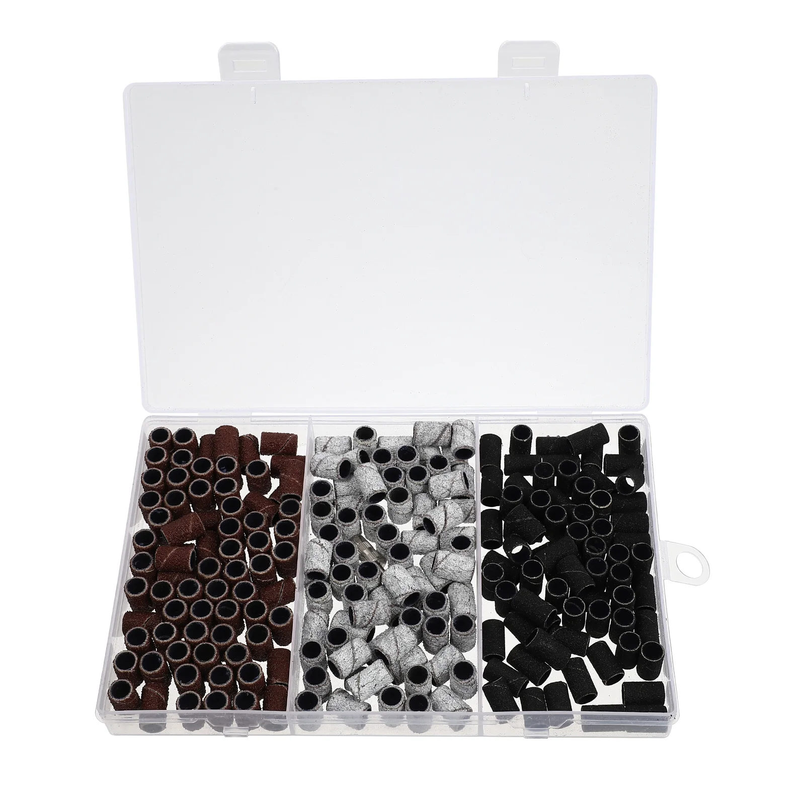 

210Pcs Nail Sander Sanding Bands Durable High Strength Wear Resistant for Manicure Nail Drill Bits Polish Smooth Nails