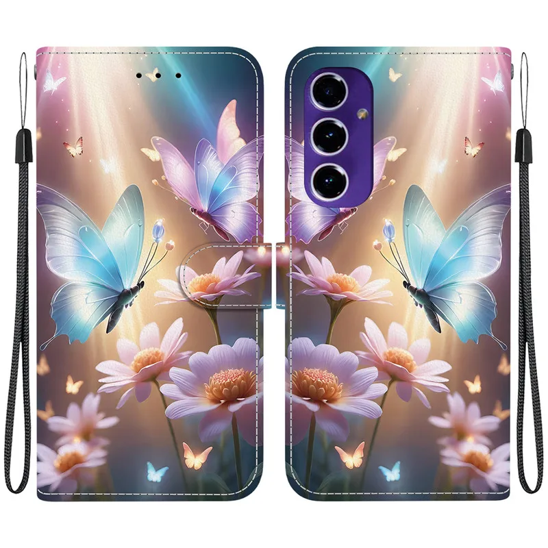 A36 Flip Wallet Leather Case For Samsung Galaxy A36 A56 A26 A16 5G A06 4G A366B A165F Cover Cases Magnetic Stand Cute 3D Pattern