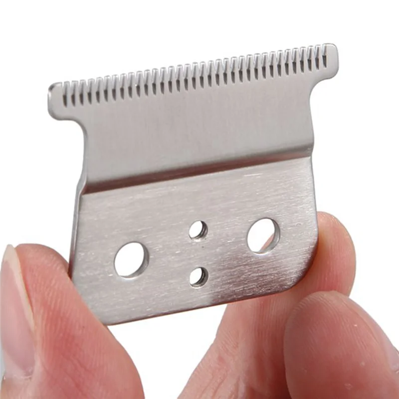 ABBK-3X Zilver Voor T Outliner Blade Voor Andis Voor T Outliner, Voor Andis Gtx Vervanging Blade, Wit T Blade + Zilver Stalen Blade