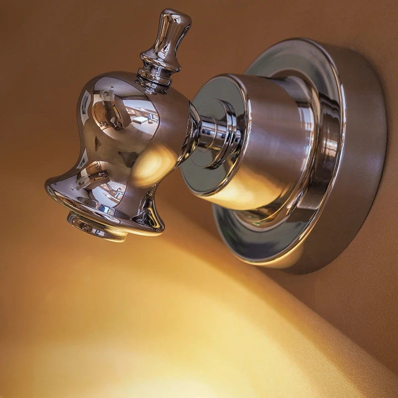 

Small Chorme Wall Light 3000K Atmosphere Sconce Art Deco For Bedroom Bedside Stairs Parlor Hotel