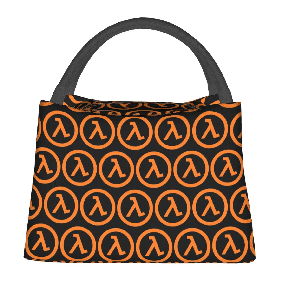 Half Life Lambda Insulated Lunch Bag for Women Children Portable Food Boxes Thermal Lunch Box Tote