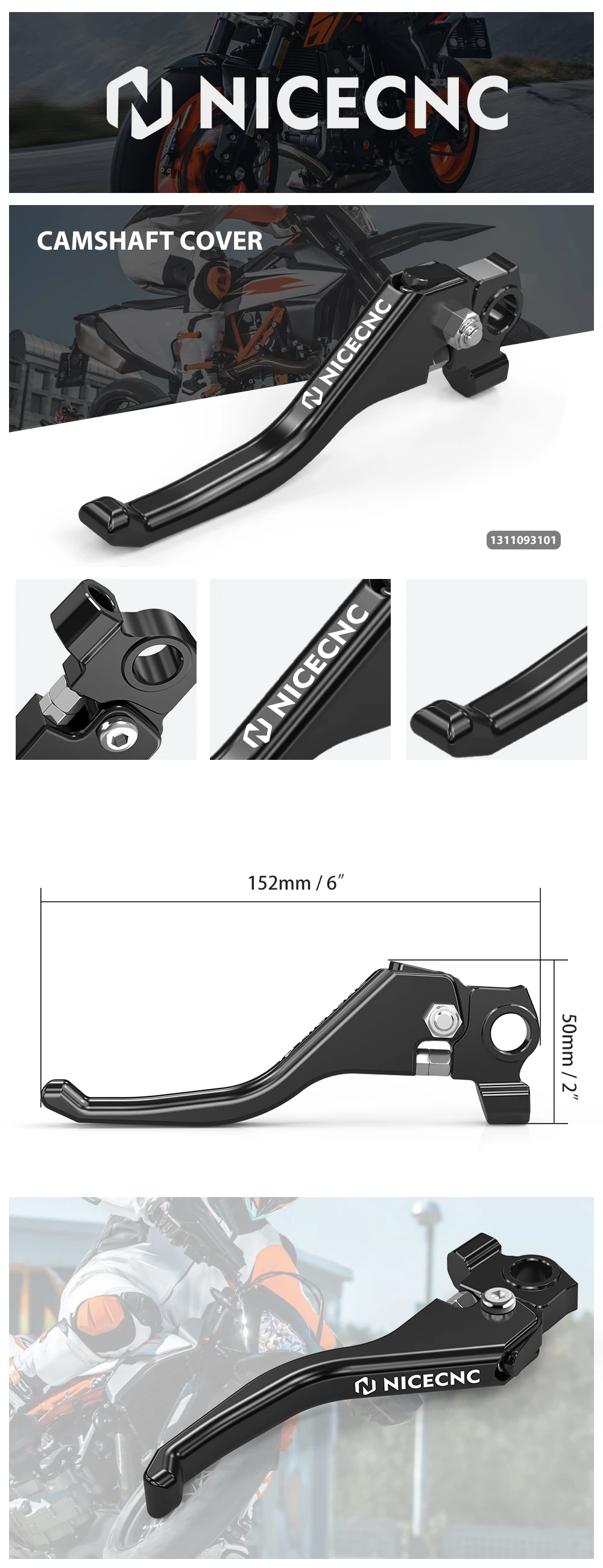 (EU-Lager) Für KTM 690 Enduro R SMC R 2014–2023, Shorty-Bremskupplungshebel für Husqvarna 701 Enduro SM 2016–2023, GasGas 700 SM/ES – Detail 1