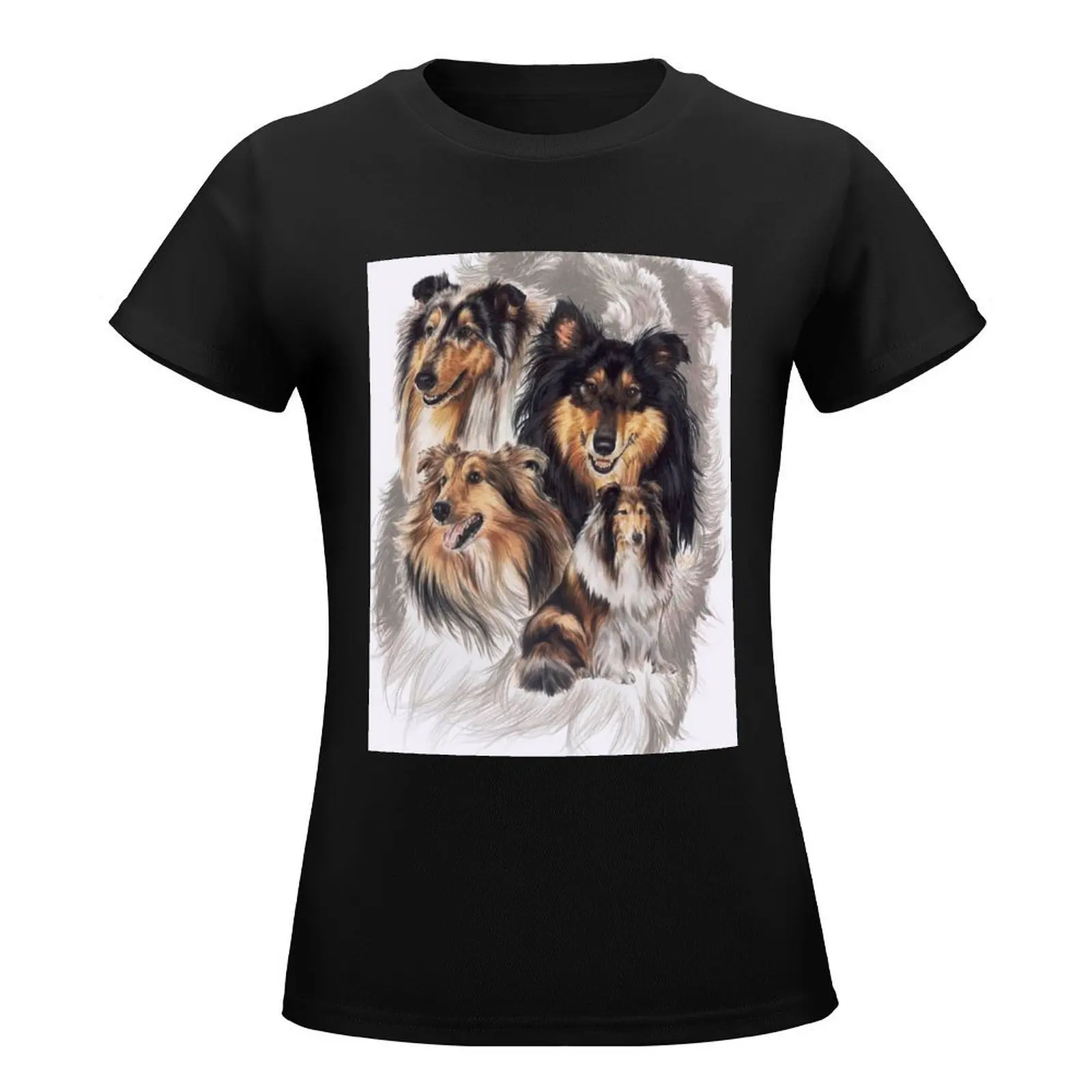 Collie Revamp T-Shirt summer clothes animal print shirt for girls lady clothes summer top Woman fashion