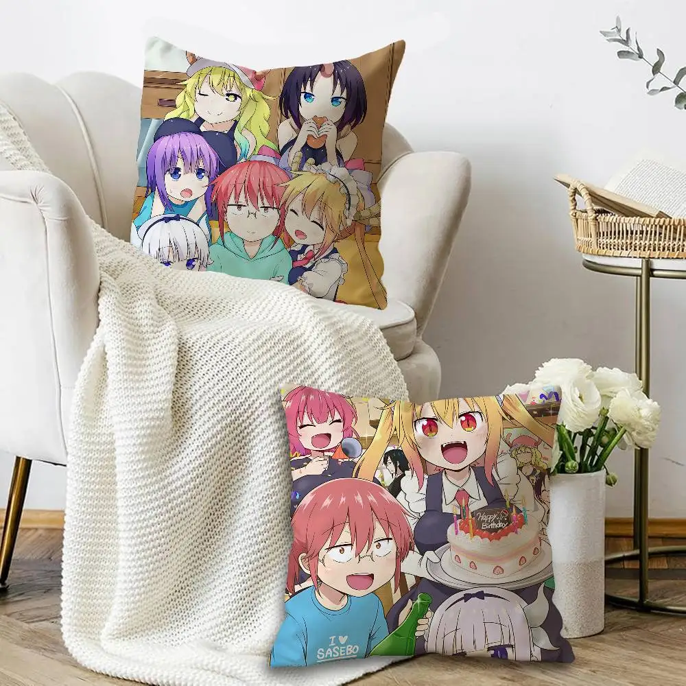 Miss Kobayashi's Dragon Maid Cushion Cover Polyester Sofa Cushions Decorative Throw Pillows Home Decoration Pillowcover
