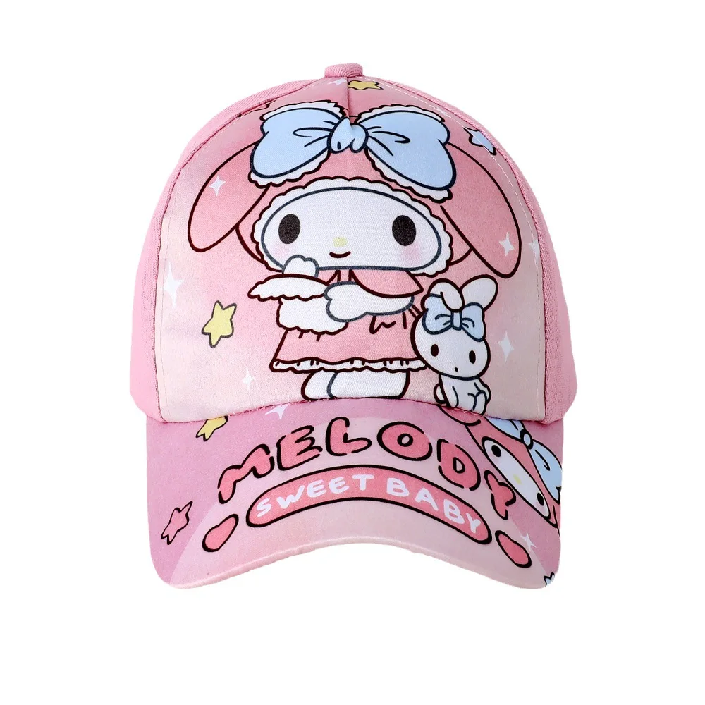 Sanrio Hello Kitty Melody Cool Hat Sun Hat Cute Kawaii Multi-Color Summer Sunscreen and Windproof Outdoor Equipment for Children