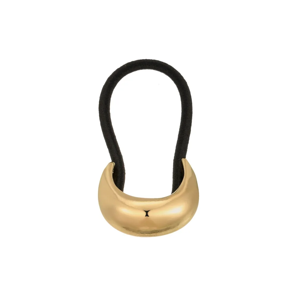 Creative Geometric Metal Fashion Hair Ties U-shaped Elastic Ponytail Holder Punk Gold color Hair Band For Women Girls