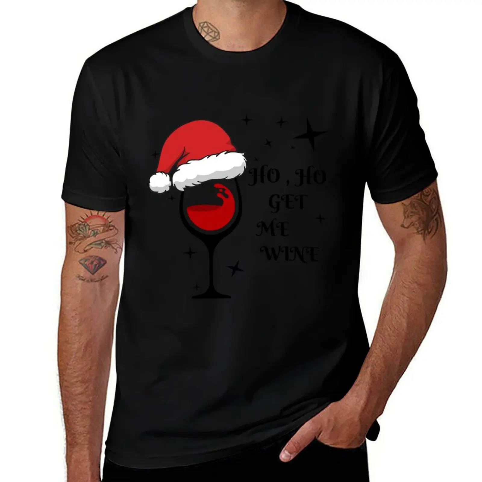 

HO, HO GET ME WINE T-Shirt t shirt personalised t shirt man casual T-Shirt