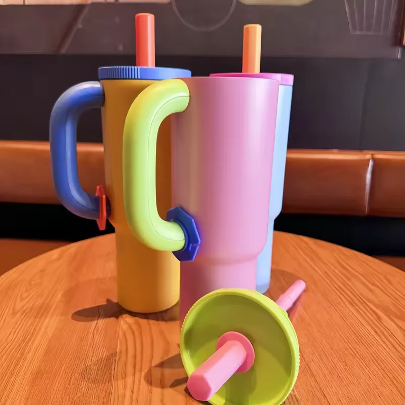 40oz Insulated Tumbler with Straw Ice Cold 12hr Hot  Leakproof Stainless Steel Travel Mug Car  insulated water bottle drinkware