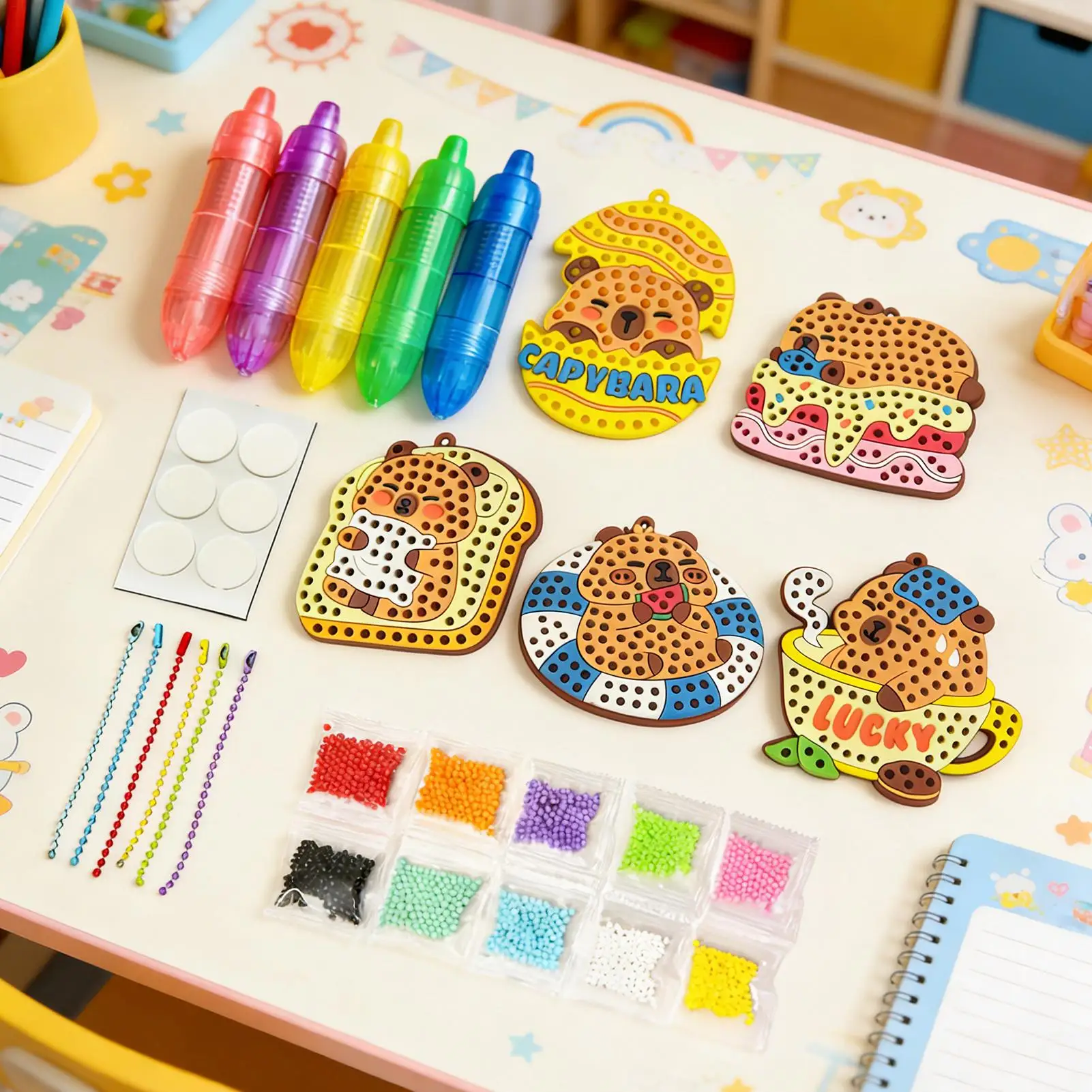 

Набор для творчества своими руками: бисерные поделки для детей, развивающая игрушка, изготовление брелоков, игрушки для вышивания бисером для мальчиков и девочек, для дома, школы, вечеринок, занятий и игр