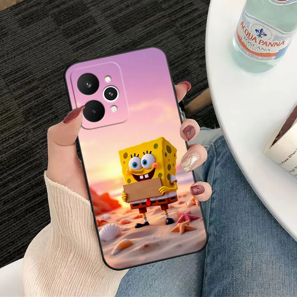 Fotografia 4: Capa de Telefone para Realme 16 15 15T 14 13 12 11 10 9 9I 8 8I 7 7I PRO PLUS, Funda Coque Shell Cover S-SpongeBob P-Patrick Star
