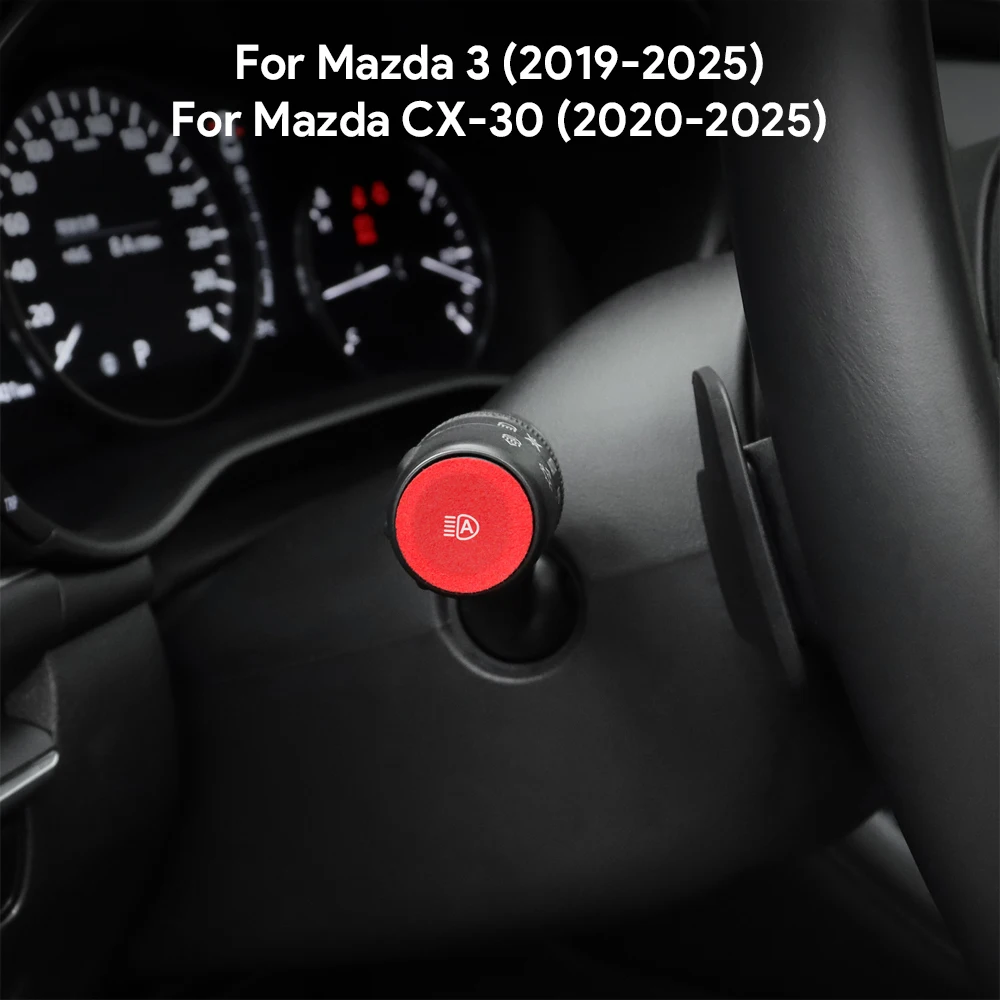 2PCS Top Suede Trim LHD RHD Sticker For Mazda 3 BP Axela CX30 CX-30 2019 2020 2021 2022 2023 2024 2025 Car Wiper Shift Lever view 2