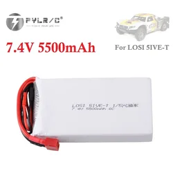 Batteria Lipo 7.4V 5500mAh 8C 2S per LOSI 5IVE-T 1/5 RC auto telecomando veicolo camion con connettore T/XT60/Tamiya Futaba JST