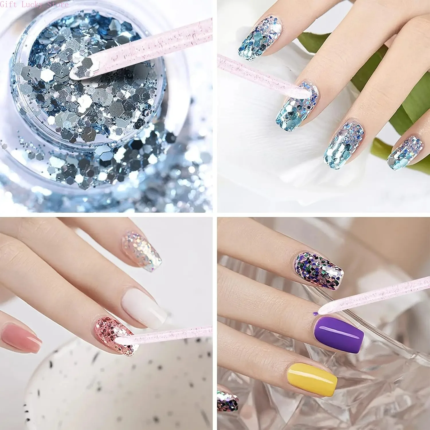 20/50/100/200 Uds palitos de uñas desechables, empujadores de cutículas de doble punta, herramientas de uñas y pedicura para manicura y cuidado de los pies