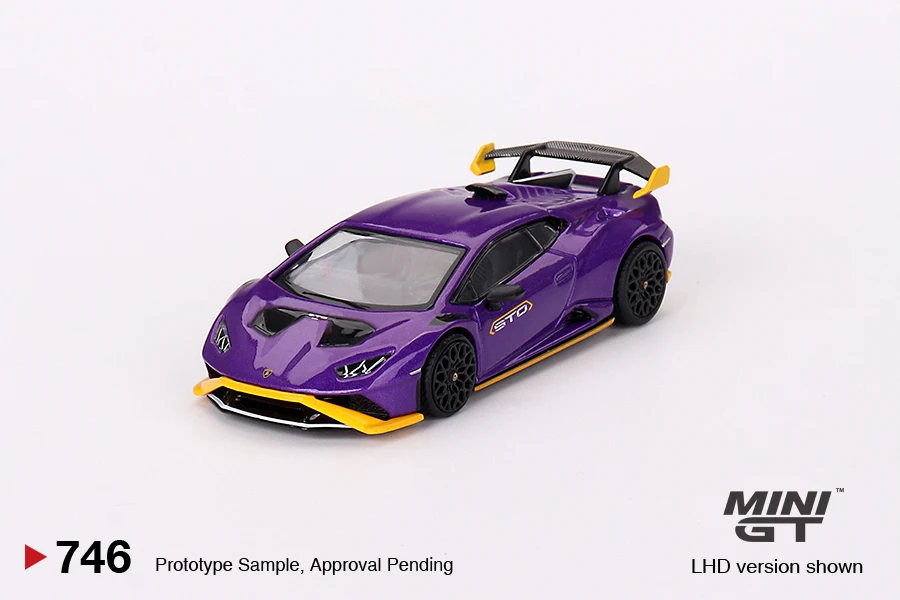 Minigt 1:64 Lamborghini Huracán Sto Viola Pasifae MGT00746-MJ Auto Legering Speelgoed Motorvoertuig Diecast Metalen Model Voor Kinderen