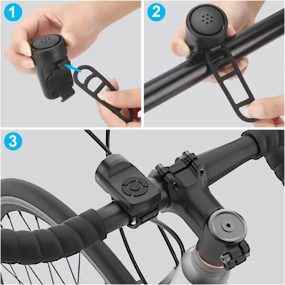 Bicycle Electric Bell Bike USB Charging Horn MTB Mountain Bike Warning Safety Ring Waterproof Bell Cycling Accessories