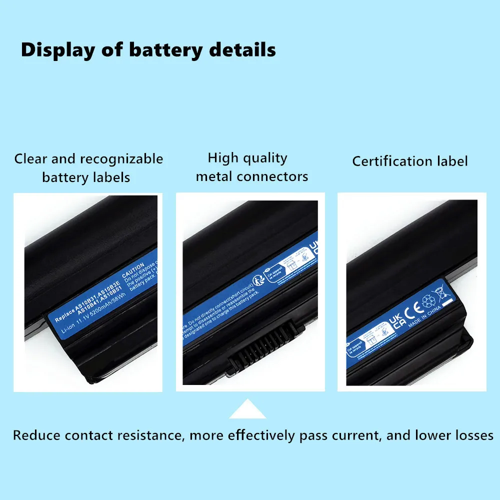 AS10B31  Laptop Battery For Acer Aspire 3820 3820T 4820 AS01B41 AS10B51 AS10B61 AS10B71 AS10B73 AS10B75 AS10B7E AS10E7E