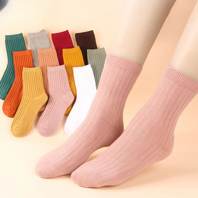 2023 Autumn Winter New Women Long Socks Mid-calf Deodorization Hosiery Thicken Warm Stockings Fashion Casual Sport Hose