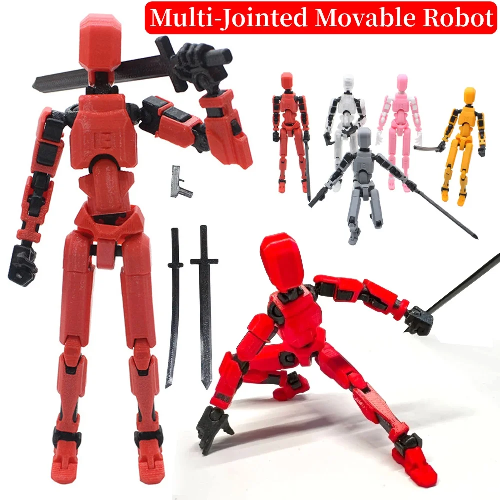 Multi-Jointed Movable Robot 3D Printed Mannequin Toyslucky 13 Dummy Action Figures Toys Gifts Game Gifts Decompression Tools