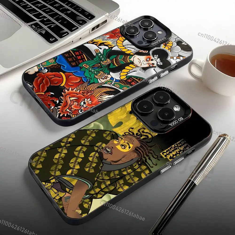 

COOL Japan Ukiyo-e Samurai Sea Phone Case For iPhone 17,16,15,14,13,12,11,Pro,Max,Plus,Mini Candy Matte Shockproof Cover