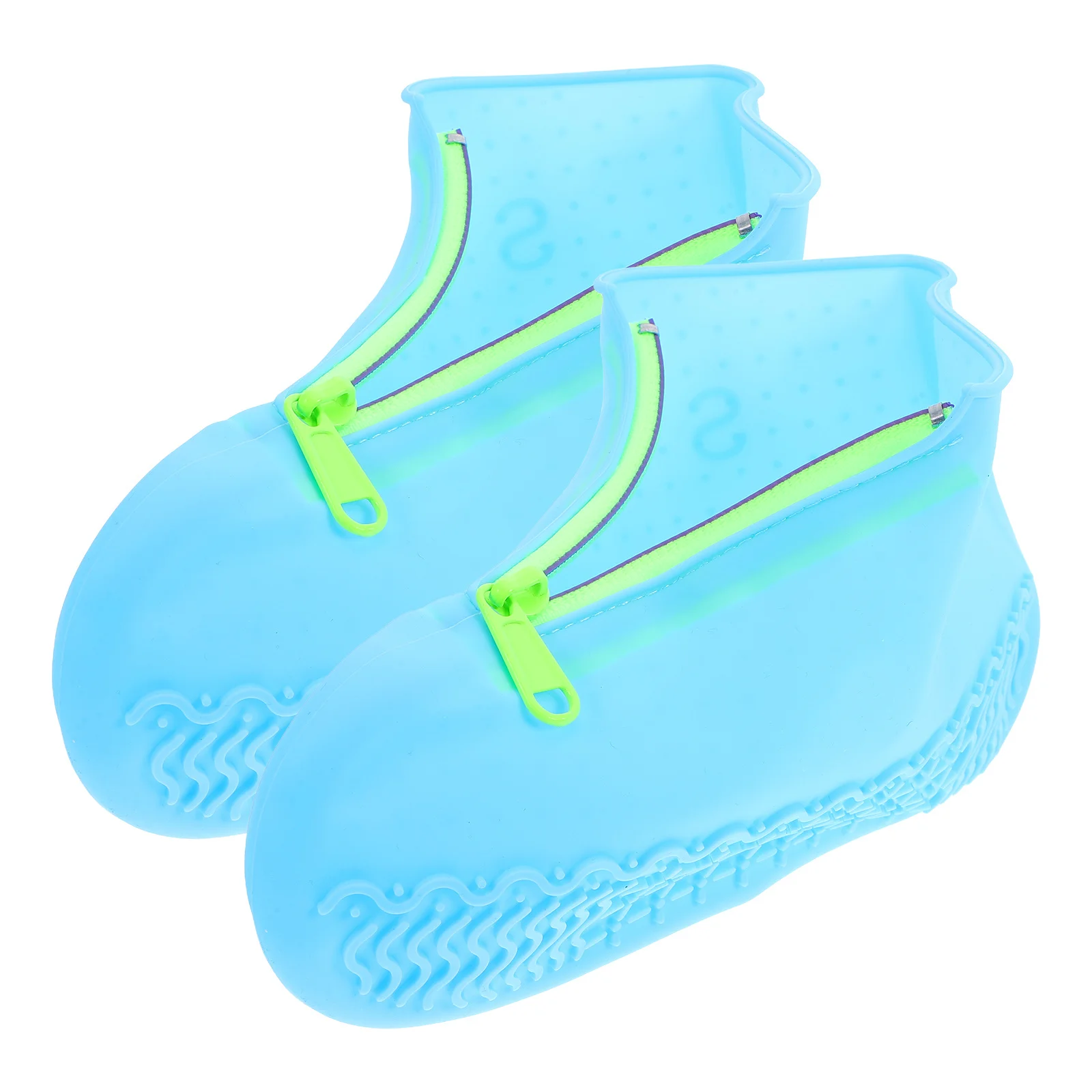 

1 Pair Silicone Waterproof Shoe Covers Anti-Skid Rainproof Dustproof Foldable Reusable Outdoor Protection Size S Blue