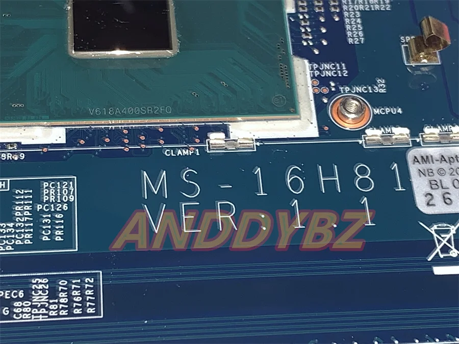 Used Original MS-16H81 FOR MSI ms-16h8 GS60 Laptop Motherboard with  I7-6700HQ CPU and GTX960M GPU Perfect Work