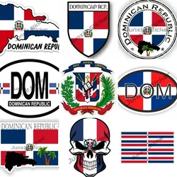 Dominican Coat of Arms Sticker Dominican Republic Flag Country Code DOM Decals Seal Sticker of Dominican Republic Decals