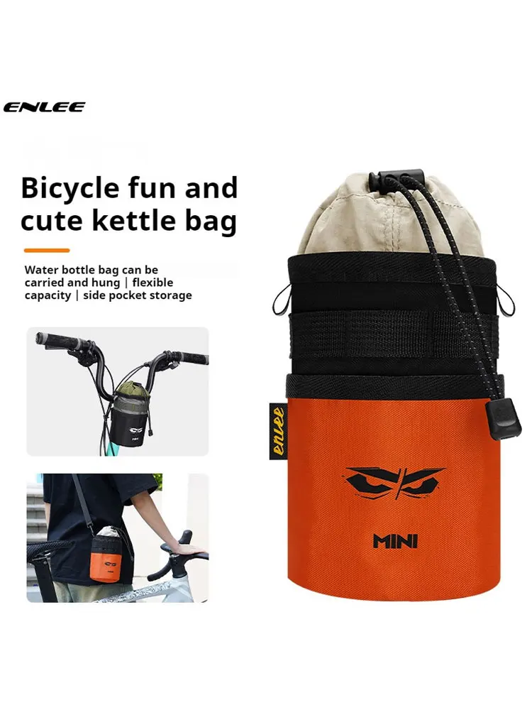 AliExpress enlee ENLEE Bicycle Kettle Bag Folding Car Water Cup Water Bag Handlebar Hanging Bag Road Bike Drawstring Harness Front Bag