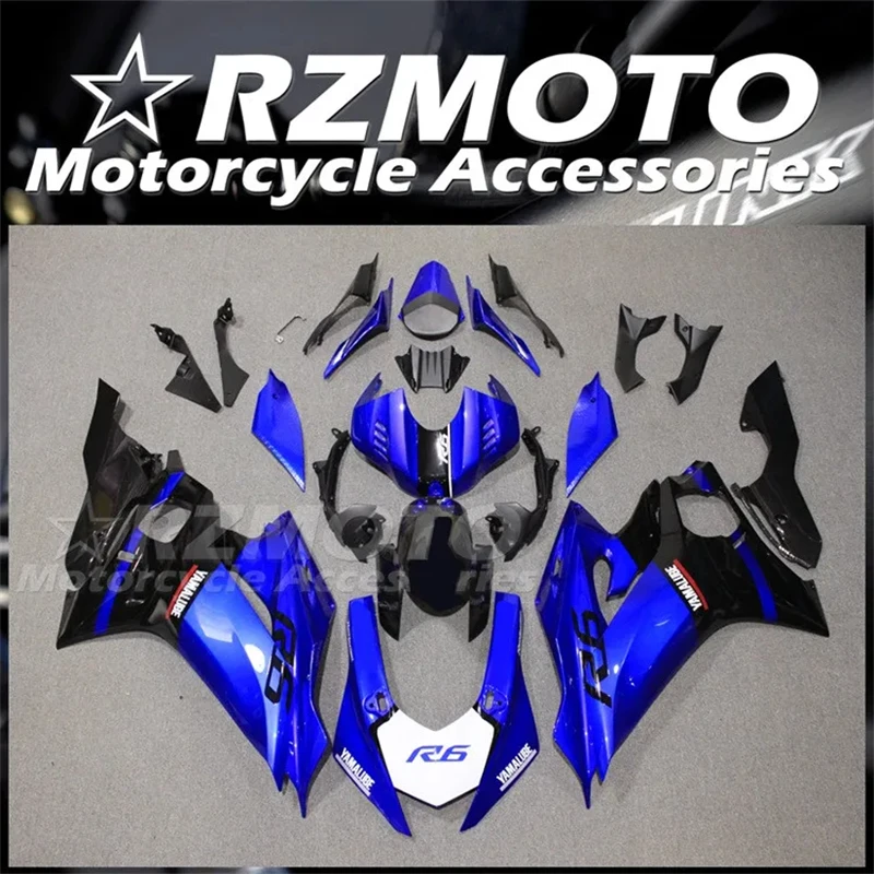 4Gifts New ABS Fairings Kit Fit for YAMAHA R6 2017 2018 2019 2020 2021 2022 17 18 19 20 21 22 23 24 Bodywork Set Black Blue