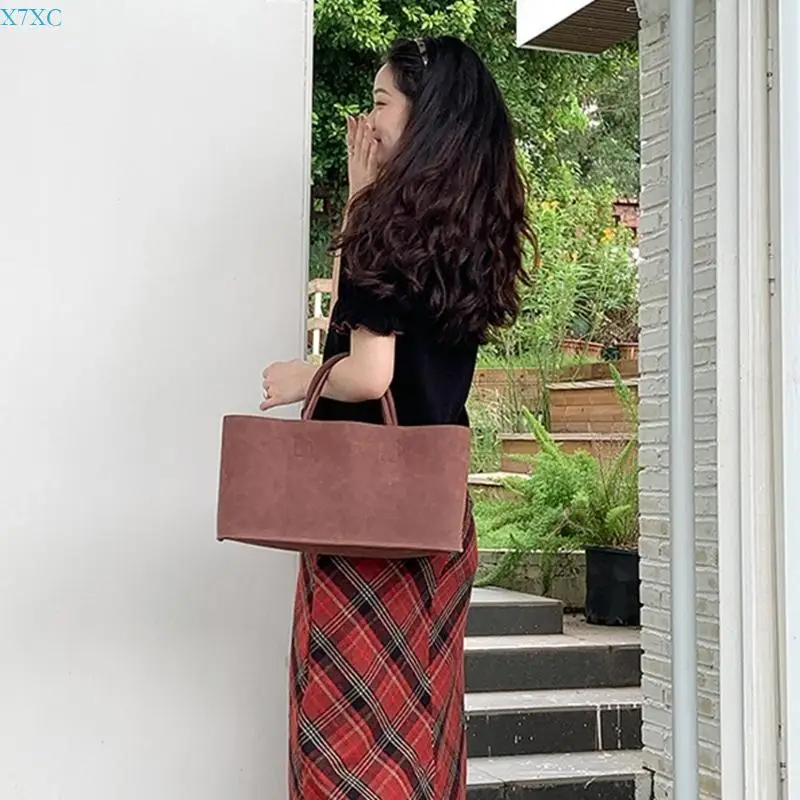 X7XC Fashionable Large Capacity Handbag for Work Comfortable Handle Book Purse