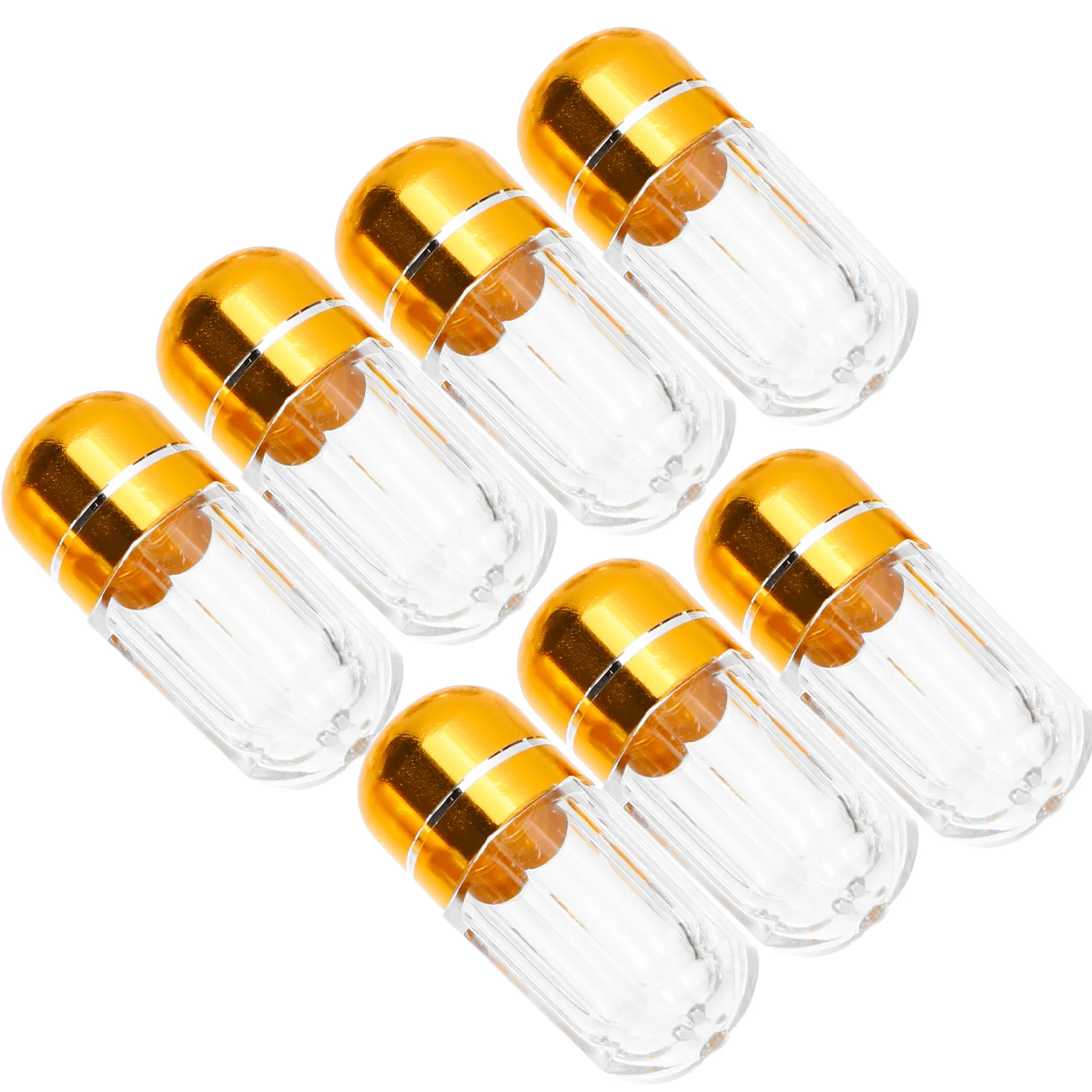 

20 Pcs Pill Bottle One Capsule Bottles with Tablet Candy Containers Refillable Golden Sealed Canisters Empty Travel